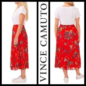 NWOT Vince Camuto Pleated Midi Skirt
